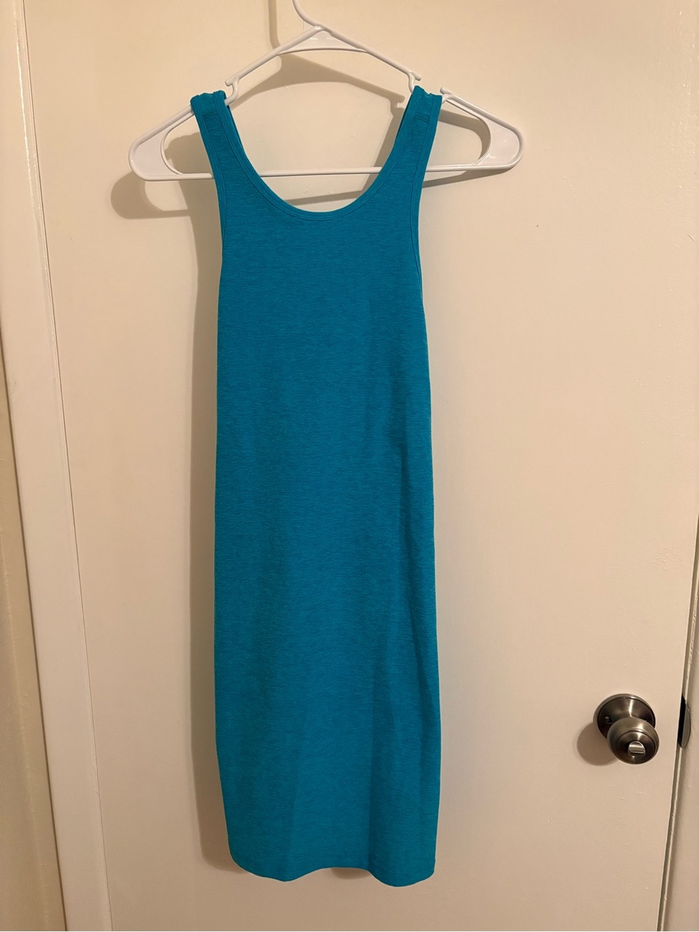 Beyond Yoga Spacedye Cross back Tank Dress, Blue M